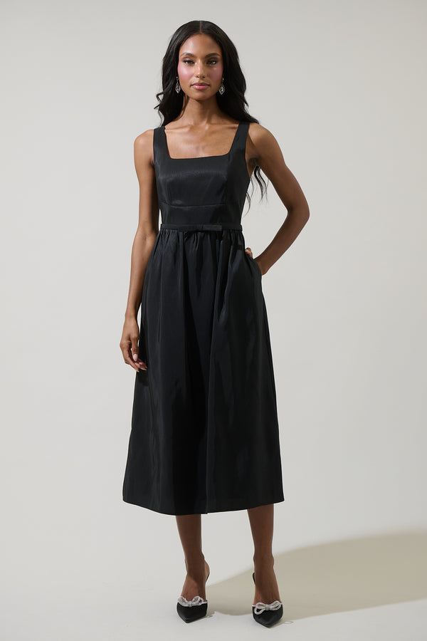 sugarlips Alani Clio Pleated Midi Dress