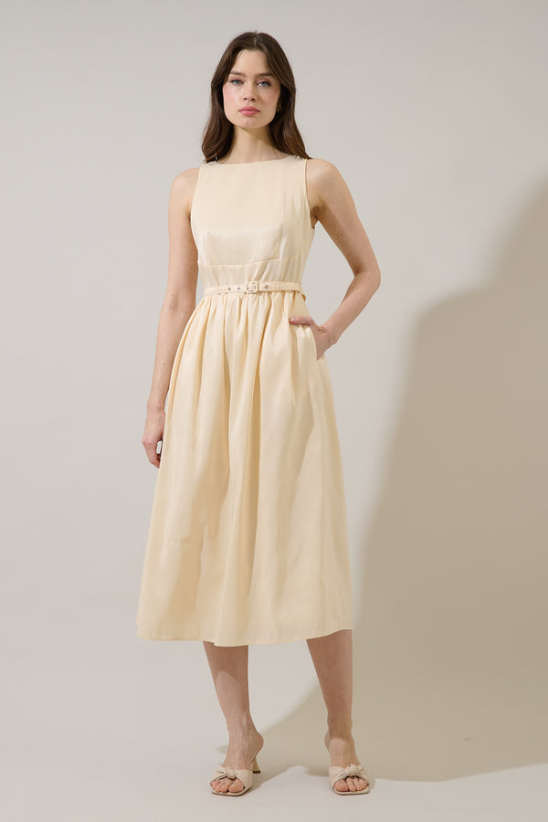 sugarlips Alani Clio Smocked Midi Dress