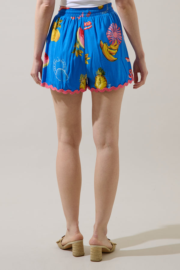 Sugarlips Alanie Tropical Halle Drawstring Shorts