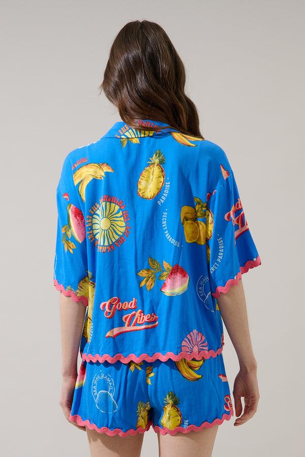 Sugarlips Alanie Tropical Marnie Button Up Shirt