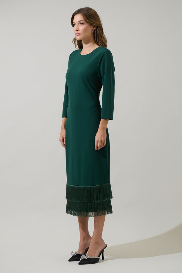 Sugarlips Alannah Fringe Midi Dress