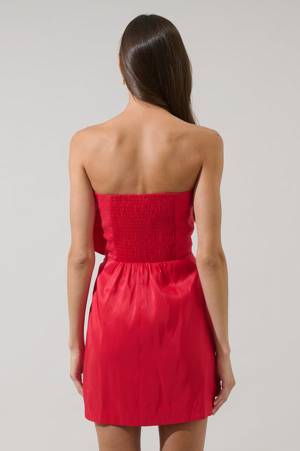 Sugarlips Albina Strapless Bow Mini Dress