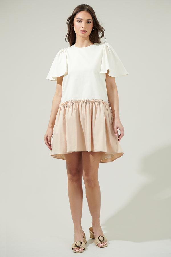 Sugarlips Alda Color Block Babydoll Mini Dress