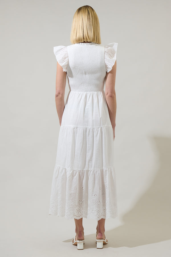 Sugarlips Aleah Sunfire Tiered Midi Dress