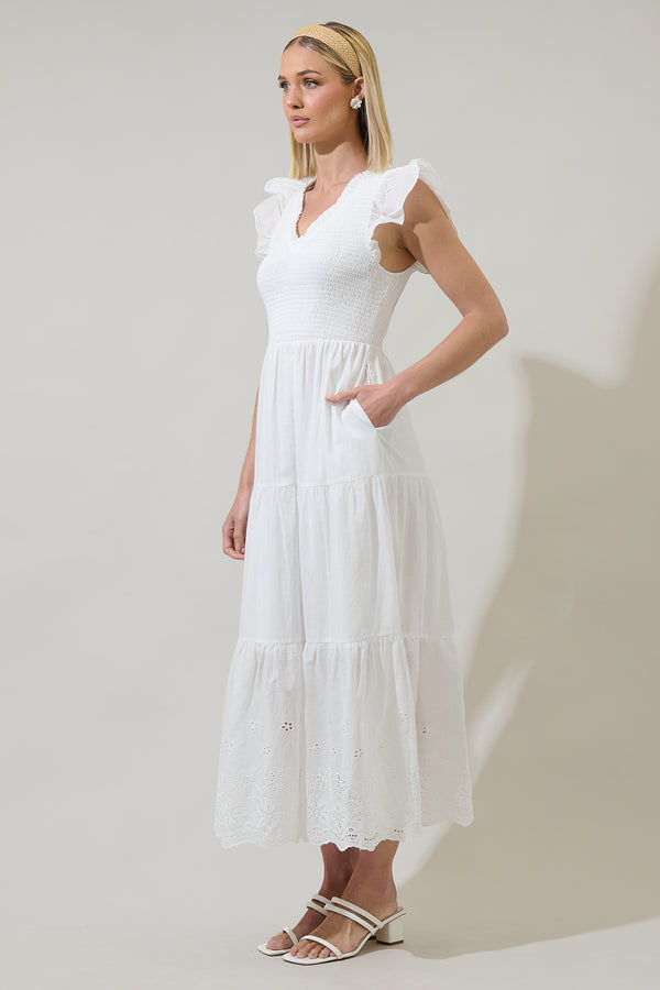Sugarlips Aleah Sunfire Tiered Midi Dress