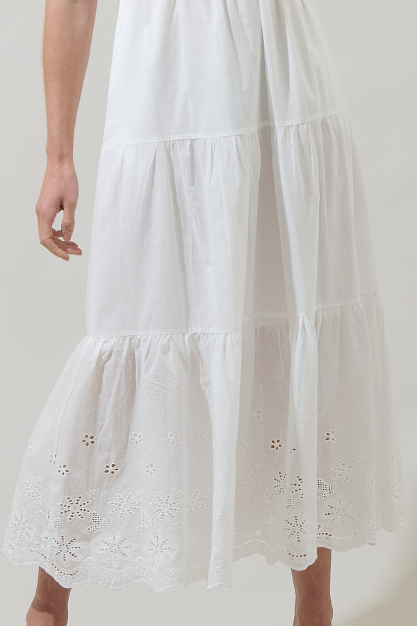 Sugarlips Aleah Sunfire Tiered Midi Dress