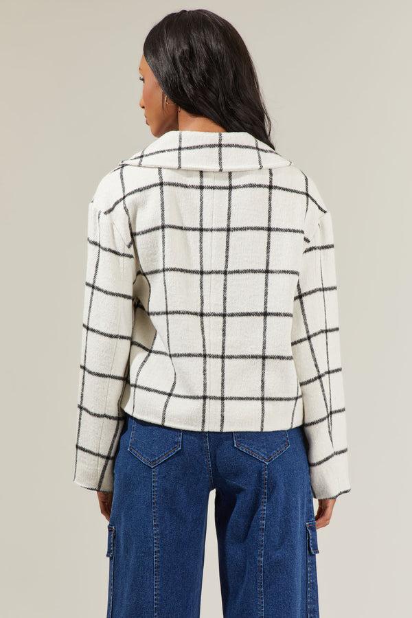 Sugarlips Alexa Plaid Cropped Jacket