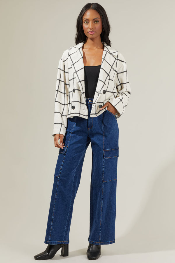 Sugarlips Alexa Plaid Cropped Jacket