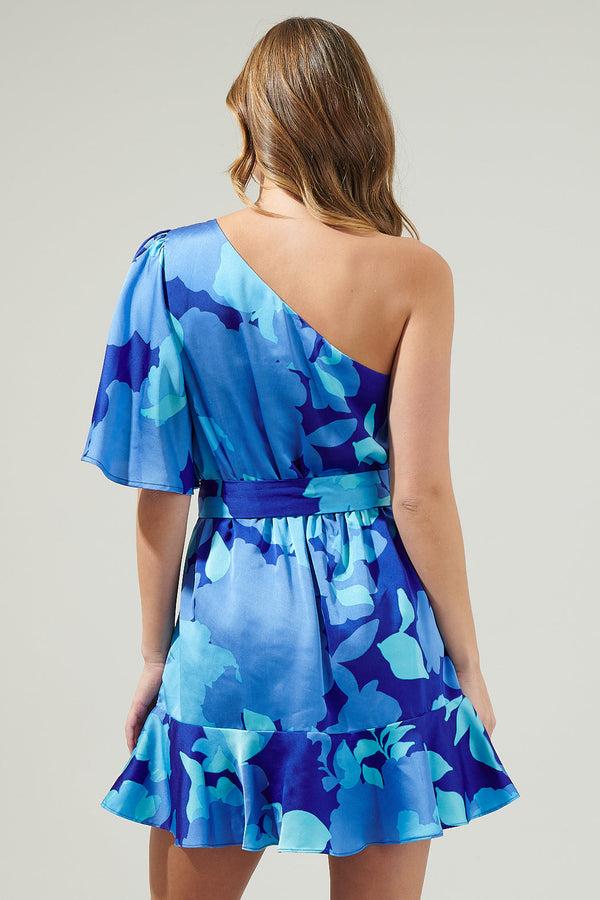 Sugarlips Algeria Floral Mini Satin Dress