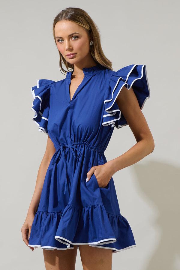 Sugarlips Alina Ruffle Shift Mini Dress
