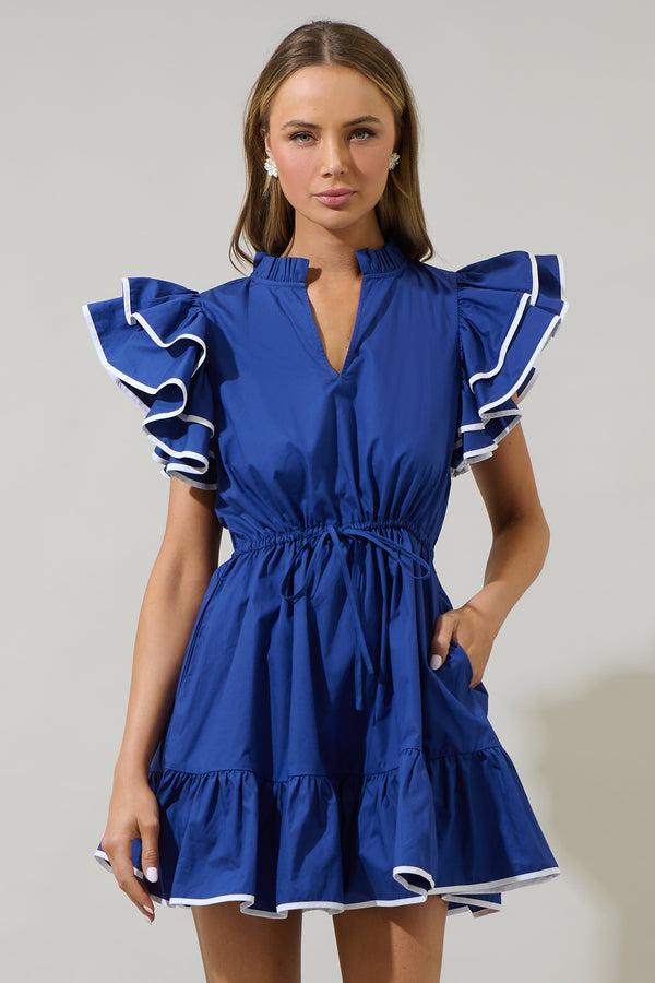 sugarlips Alina Ruffle Shift Mini Dress