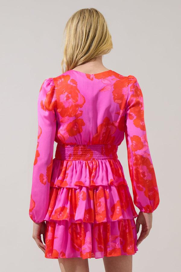 Sugarlips Alivia Floral Mya Tiered Mini Dress