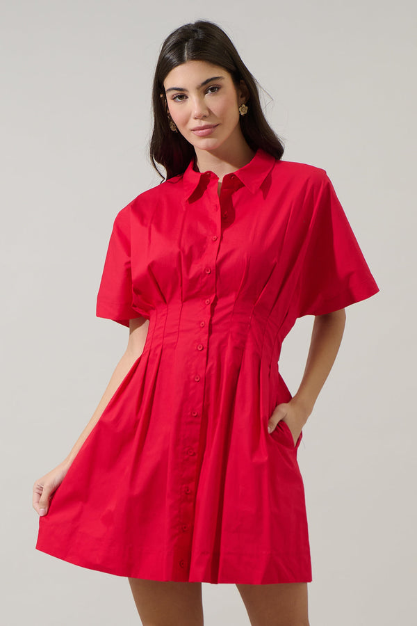 sugarlips Alix Button Down Mini Dress