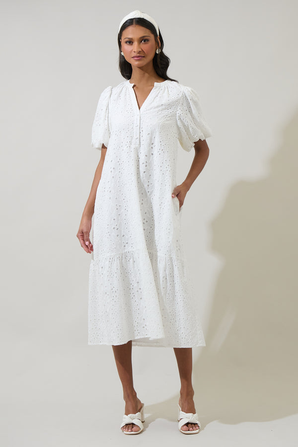 sugarlips Alix Nova Eyelet Midi Dress