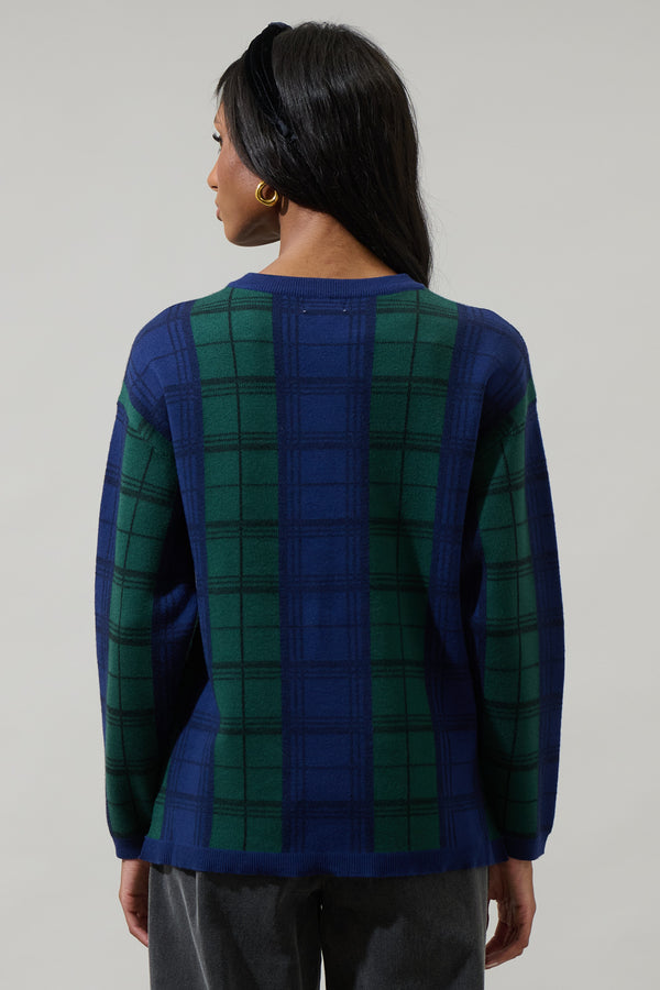 Sugarlips Allen Plaid Dansby Window Pane Sweater