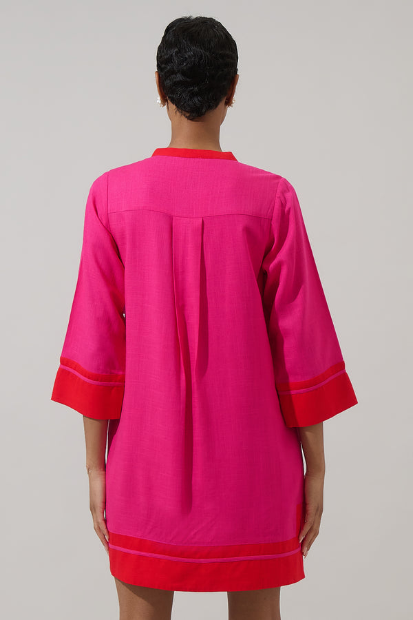 Sugarlips Allie Shift Linen Mini Dress