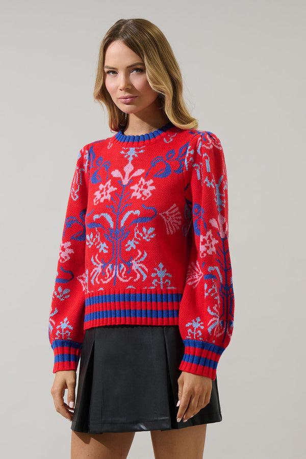 Sugarlips Almila Pleated Long Sleeve Sweater