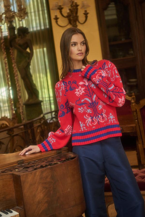 sugarlips Almila Pleated Long Sleeve Sweater