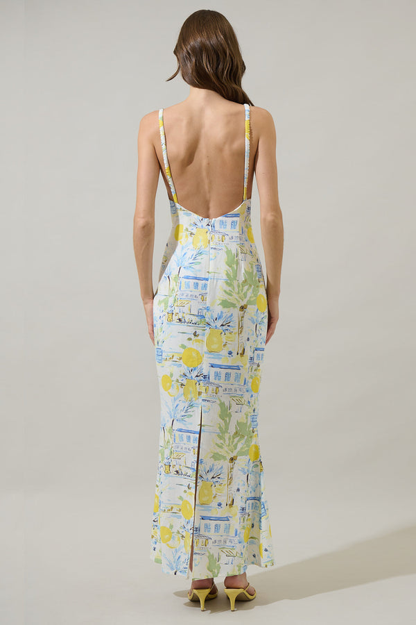 Sugarlips Amalfi Coast Mizie Open Back Maxi Dress