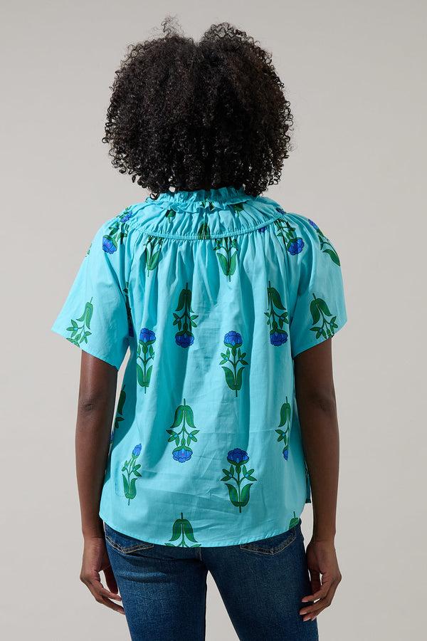 Sugarlips Amena Floral Darthy Smocked Top