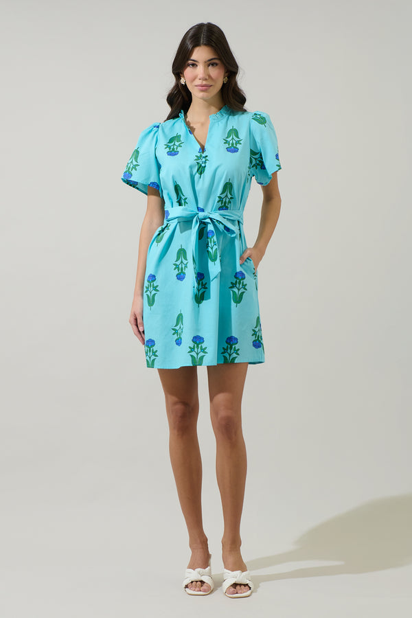 Sugarlips Amena Floral Ema Shift Mini Dress