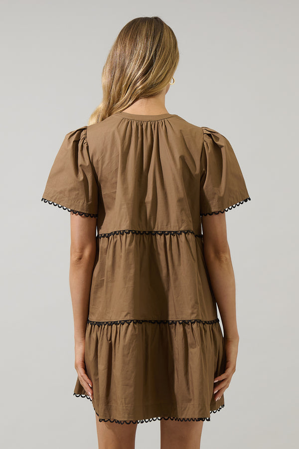 Sugarlips Amendia Poplin Tiered Mini Dress