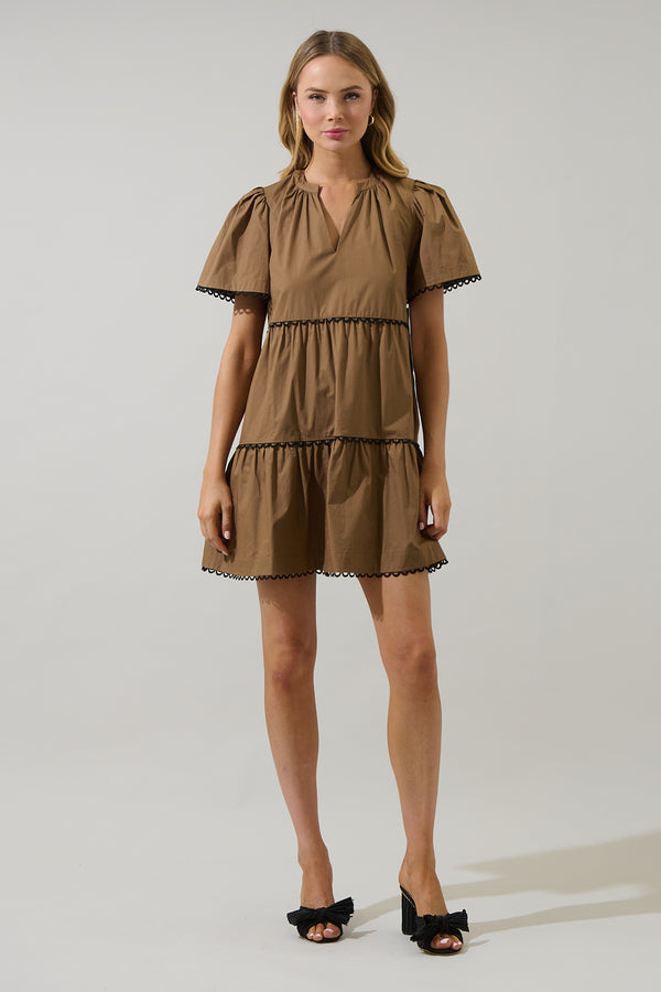 Sugarlips Amendia Poplin Tiered Mini Dress
