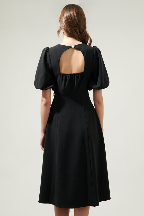 Sugarlips America Puff Sleeve Midi Dress