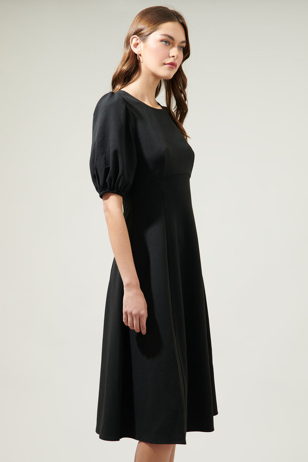 Sugarlips America Puff Sleeve Midi Dress