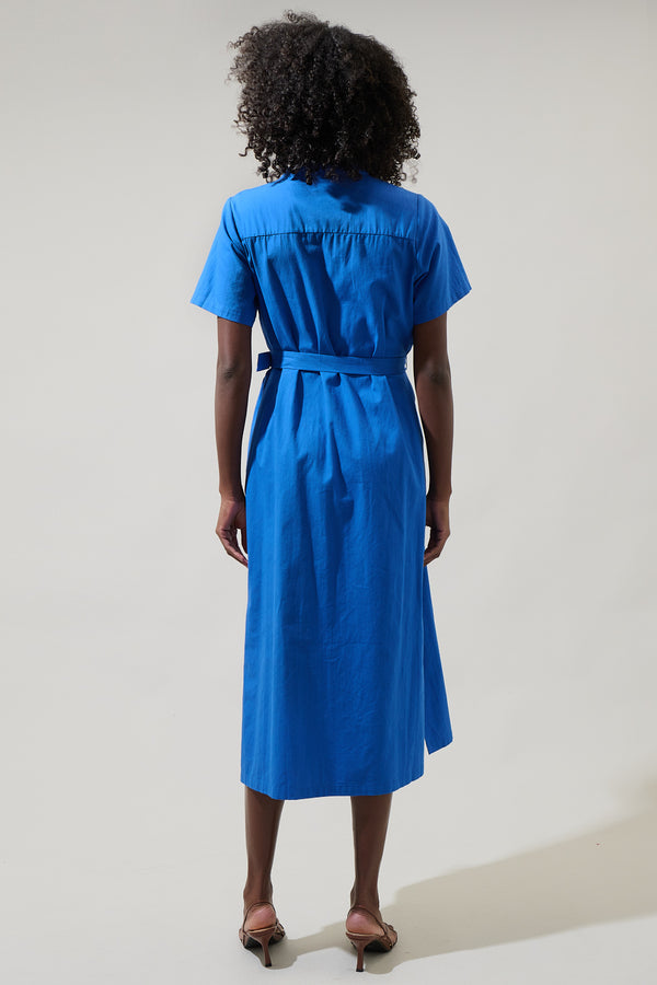 Sugarlips Amira Button Front Midi Dress