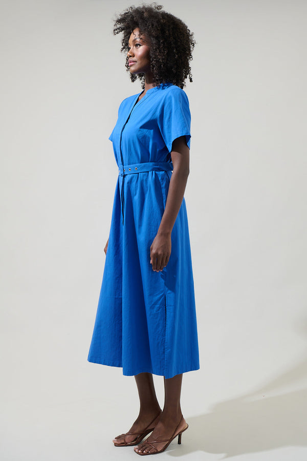 Sugarlips Amira Button Front Midi Dress
