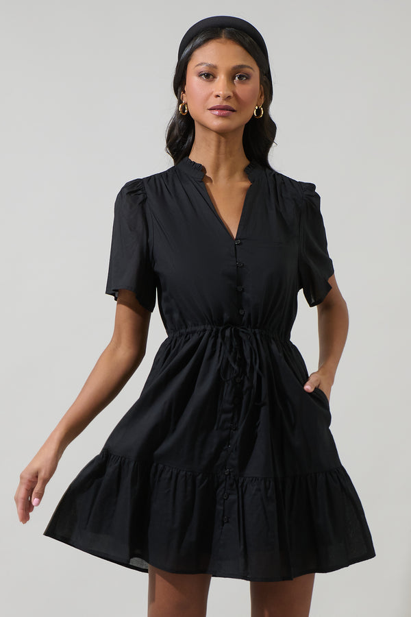 sugarlips Amo Button Up Mini Dress