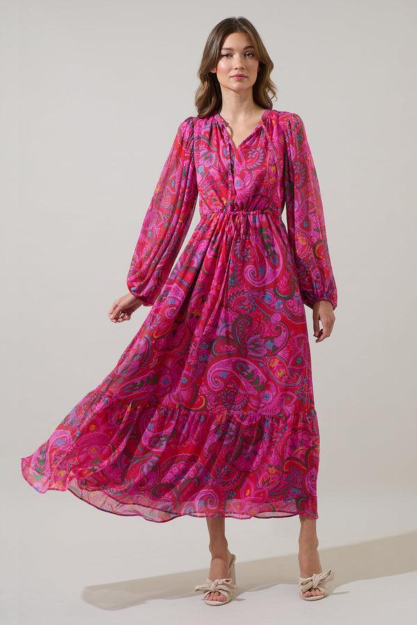 Sugarlips Anais Floral Mauder Balloon Maxi Dress