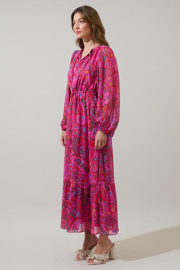 Sugarlips Anais Floral Mauder Balloon Maxi Dress