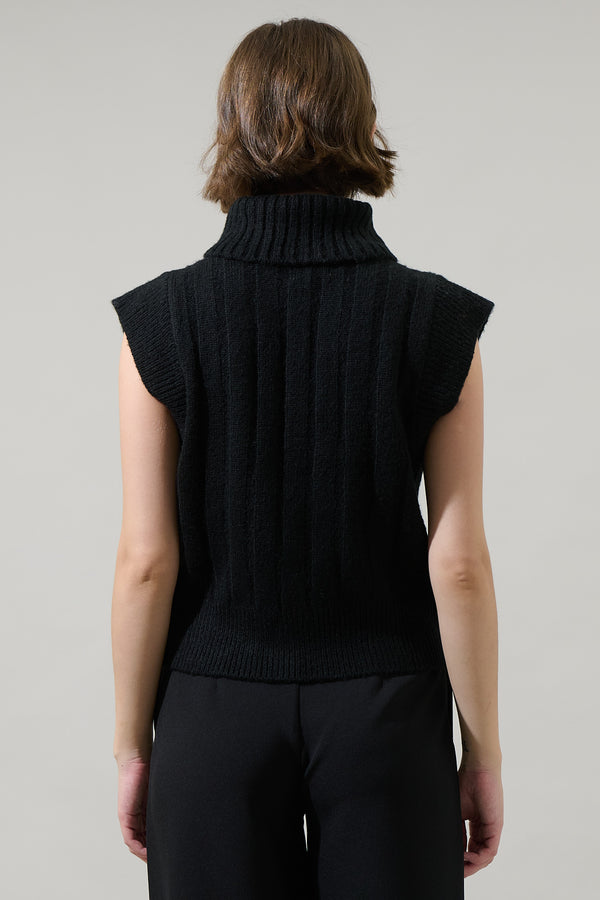 Sugarlips Anaya Turtle Neck Ribbed Sweater Top