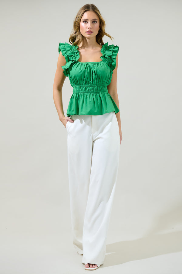 Sugarlips Aneeza Ruffle Peplum Top