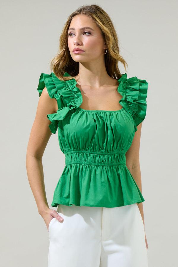 sugarlips Aneeza Ruffle Peplum Top