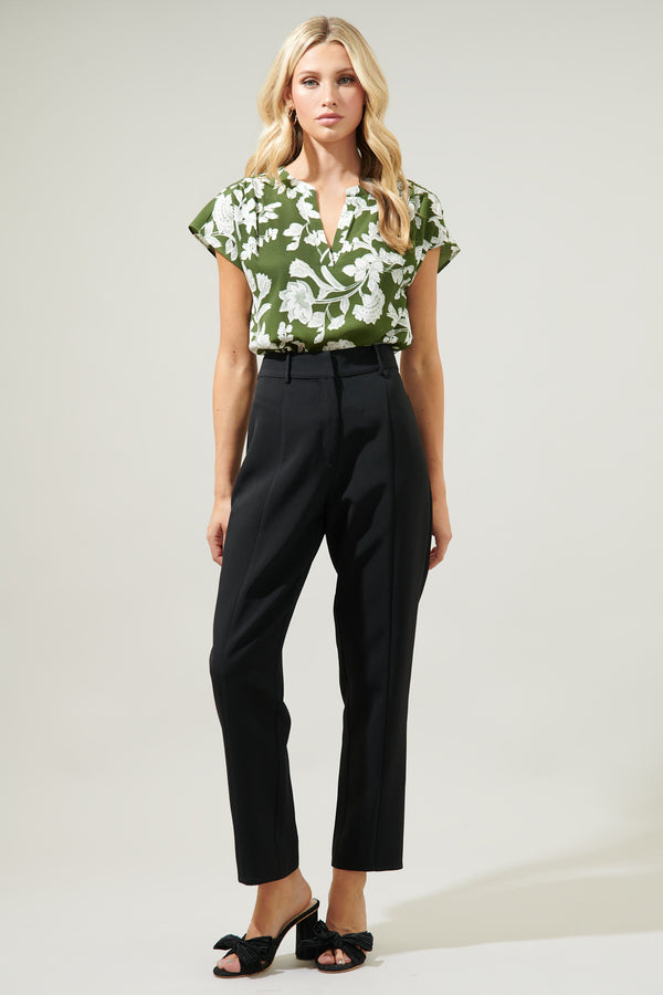 Sugarlips Angelique Split Neck Dolman Blouse