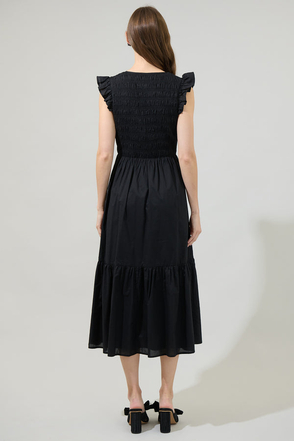 Sugarlips Angie Smocked Tiered Midi Dress