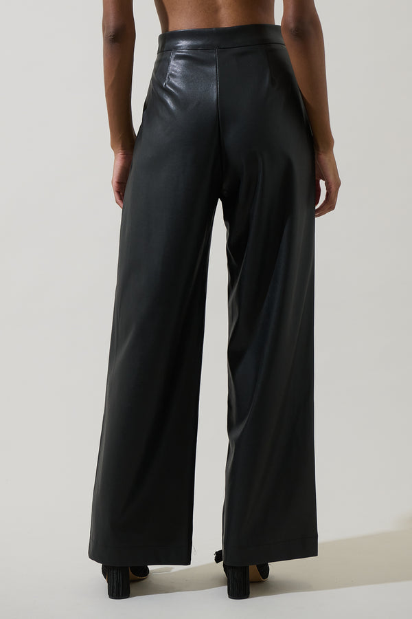 Sugarlips Anisa Leather Bern Wide Leg Pants