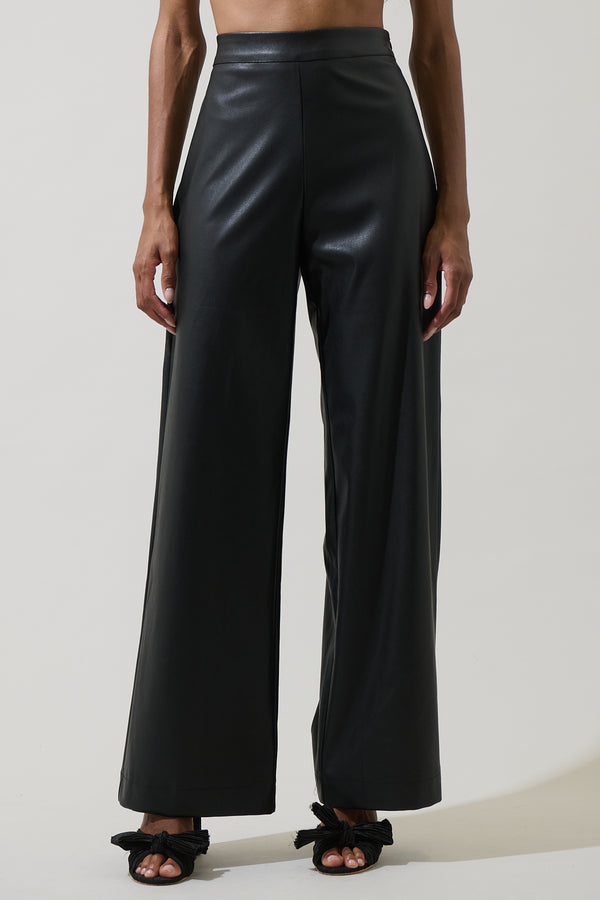 sugarlips Anisa Leather Bern Wide Leg Pants