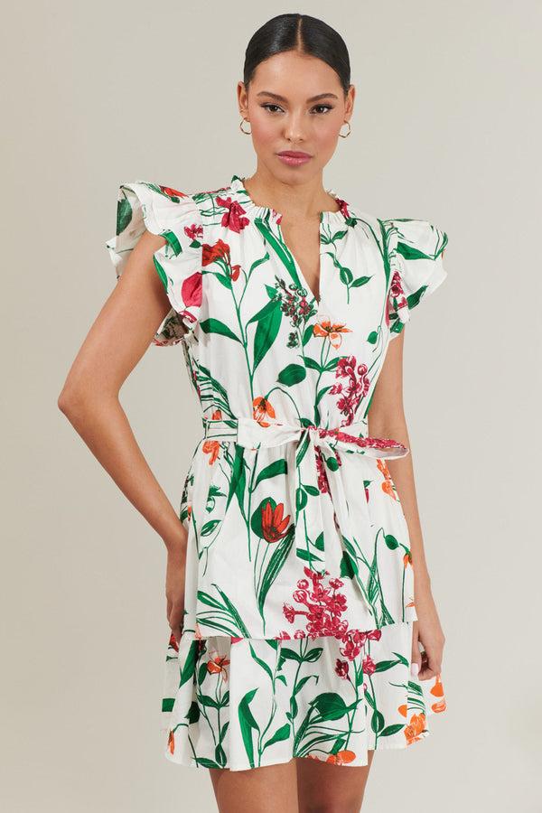 Sugarlips Anne Floral Ruffle Mini Dress