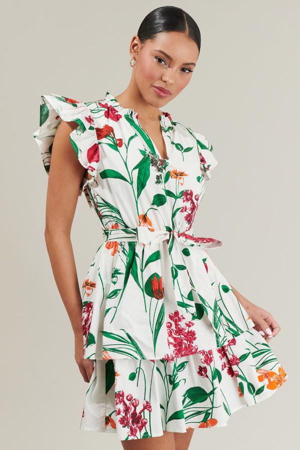 Sugarlips Anne Floral Ruffle Mini Dress