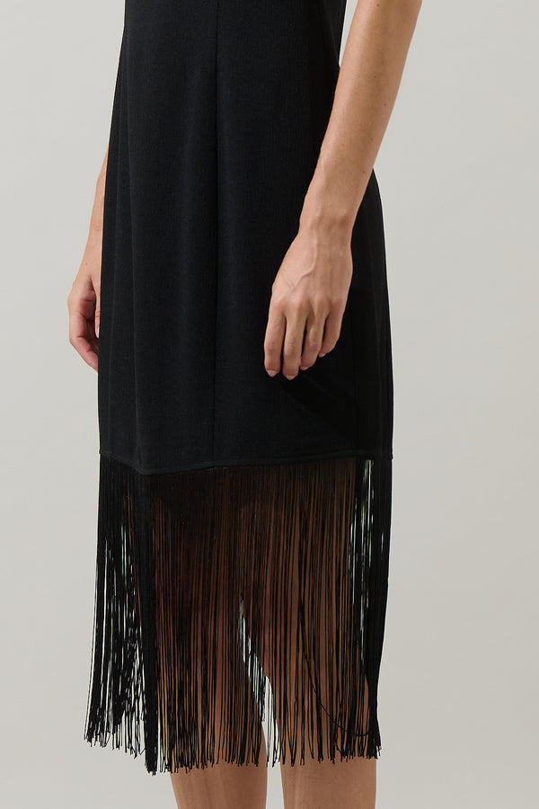 Sugarlips Ardena Sleeveless Fringe Midi Dress