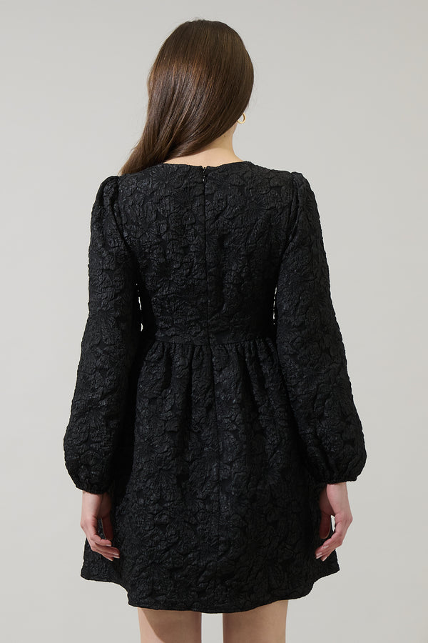 Sugarlips Arielle Jacquard Glow Bow Dress