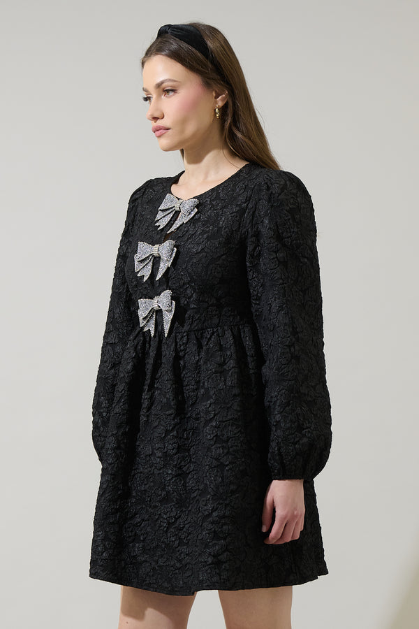 Sugarlips Arielle Jacquard Glow Bow Dress
