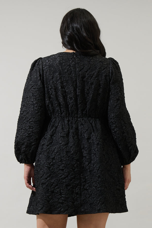 Sugarlips Arielle Jacquard Glow Bow Dress Curve