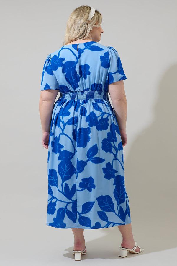 Sugarlips Ariya Garden Bloom Midi Dress Curve