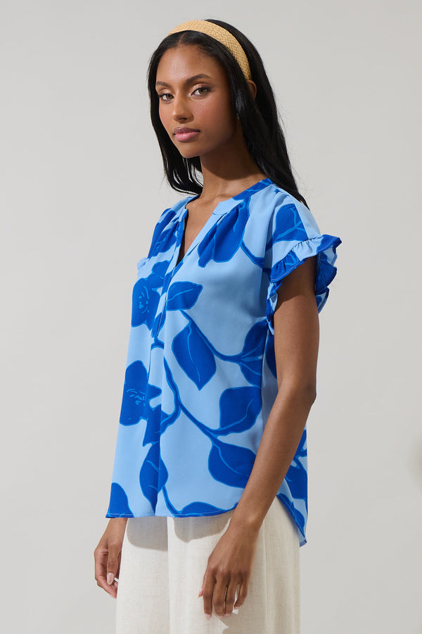 Sugarlips Ariya Garden Leyla Ruffle Blouse