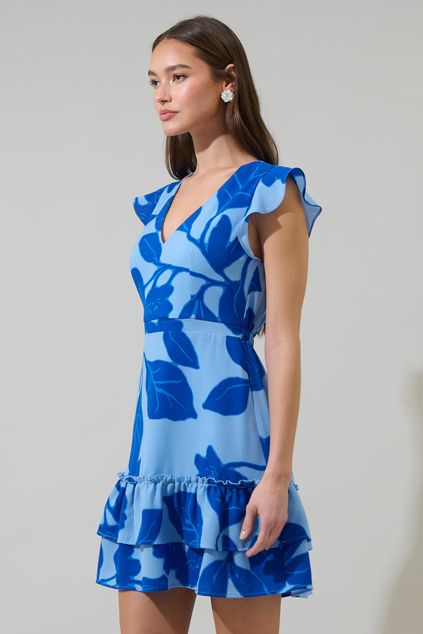Sugarlips Ariya Garden Tiered Ruffle Mini Dress